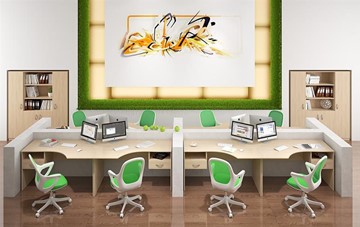 Набор мебели в офис SIMPLE с эргономичными столами и тумбами в Благовещенске - предосмотр 6